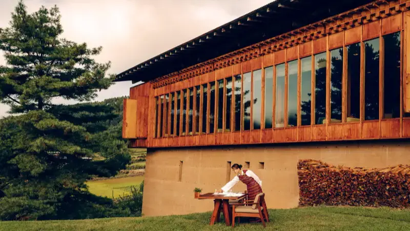 Amankora lodge at Gangtey, Bhutan