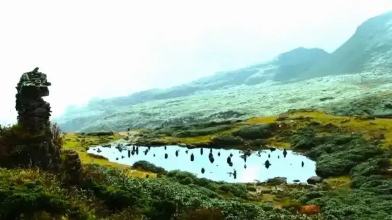 One of the lakes at Bumdra, Bhutan