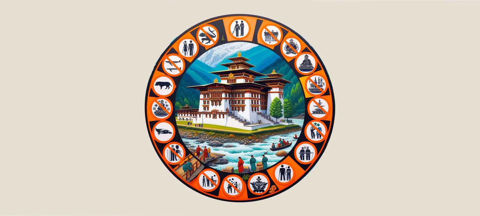 Image showing dos and donts in Bhutan