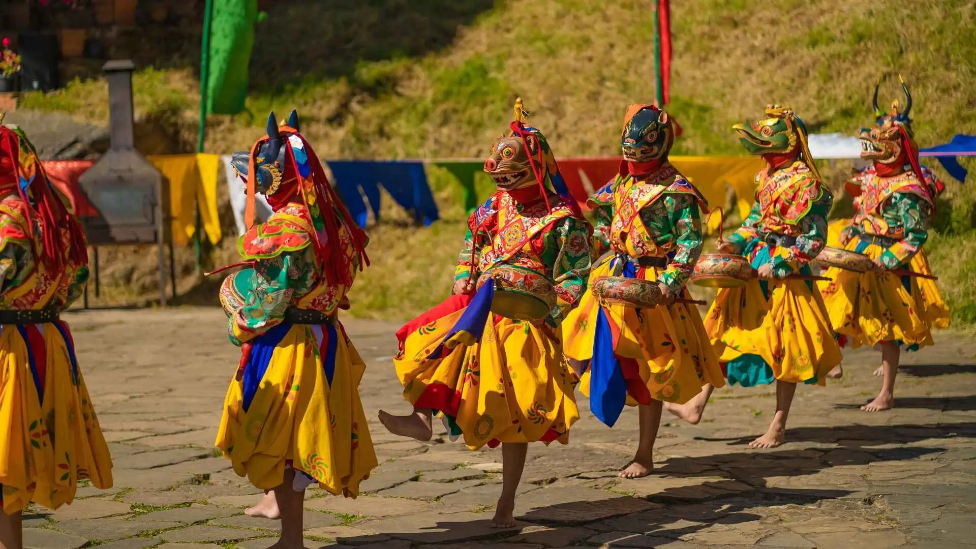 Mask Dance Performance during Dechenphu Tshechu Festival