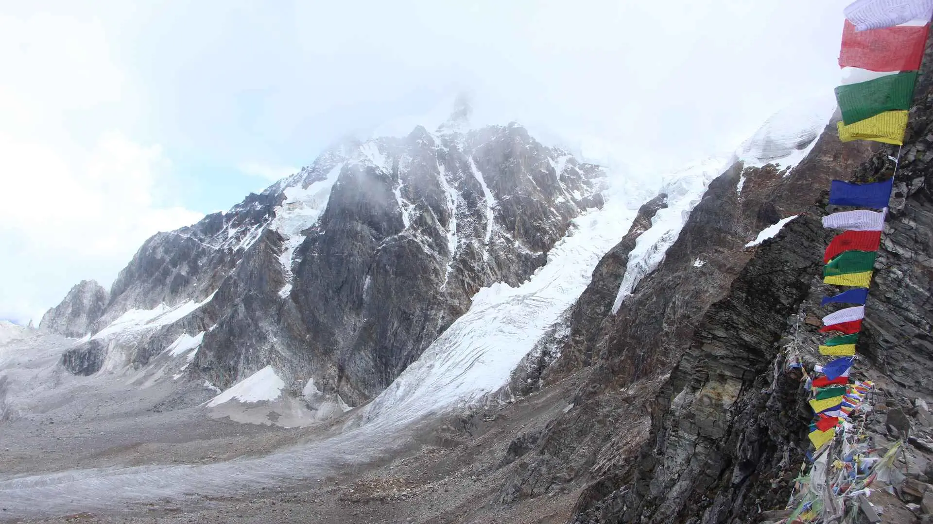 Views of the Himalayasn Mountains on the Snowman Trek in Bhutan