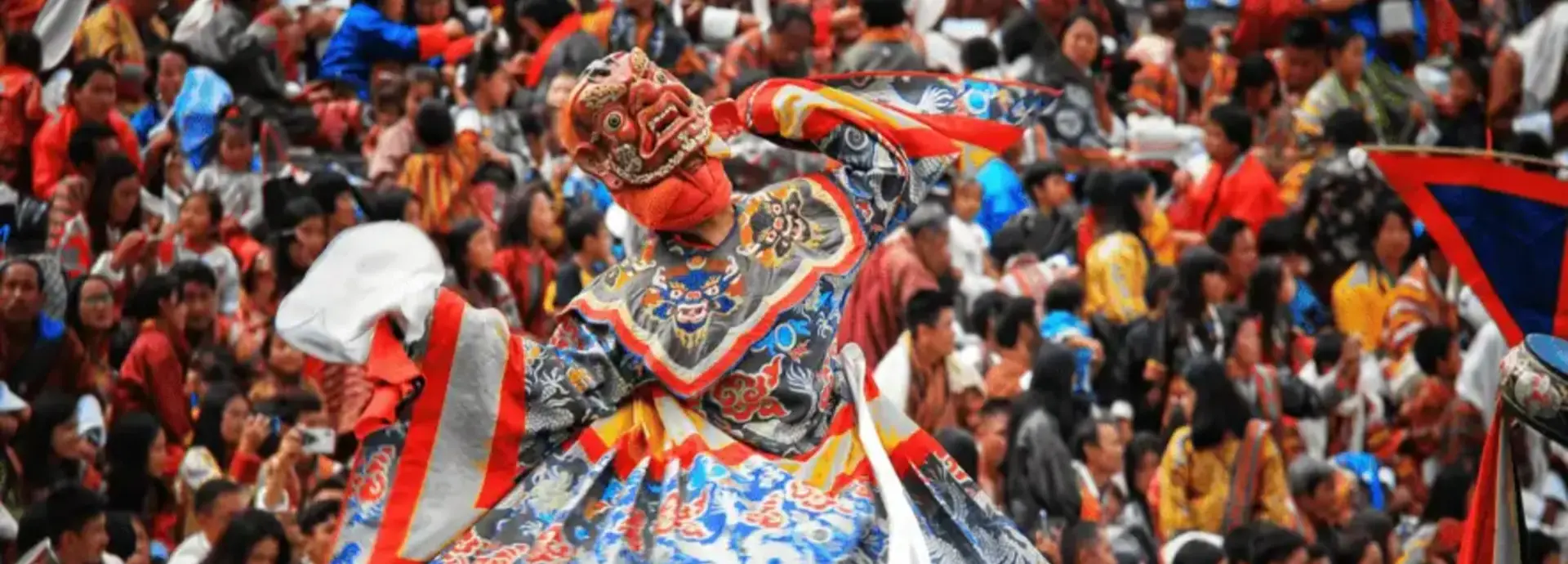 Mask Dance Performance during Paro Tshechu Festival