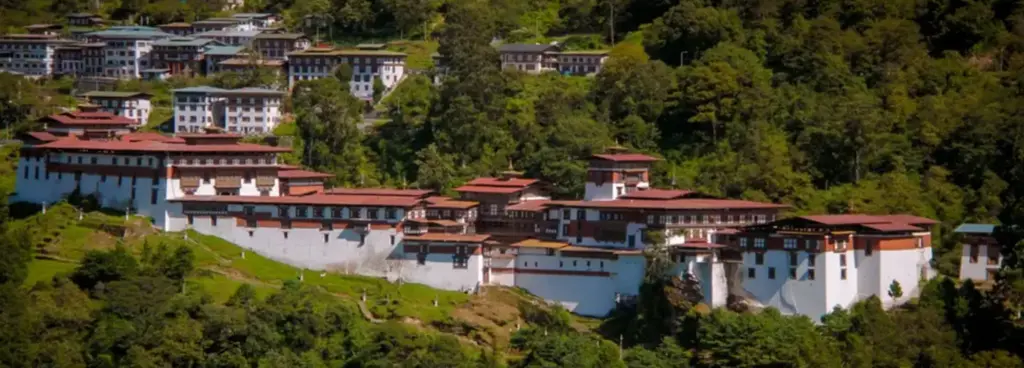 Trongsa Dzong seen from the Royal Heritage Trail