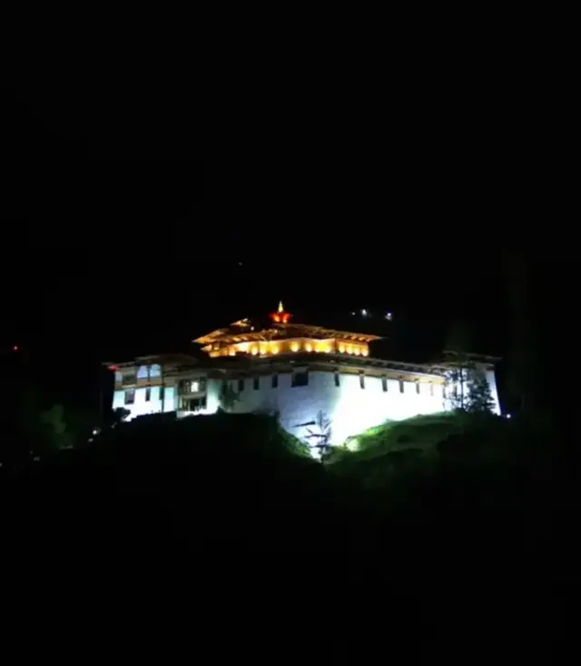 The courtyard of Rinpung Dzong, Paro, where the sacred cymbal is played once a year