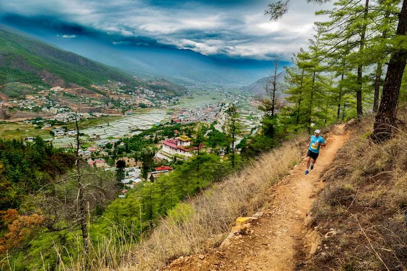 exploring the sites in Bhutan with running