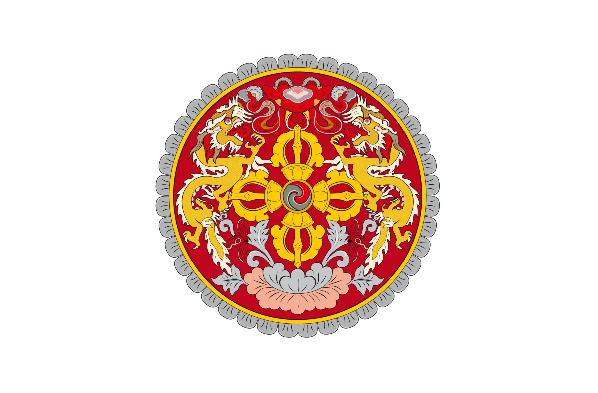 Bhutan’s National Emblem: The Vajra, the Lotus, and the Thunder Dragons - bhutan national emblem large