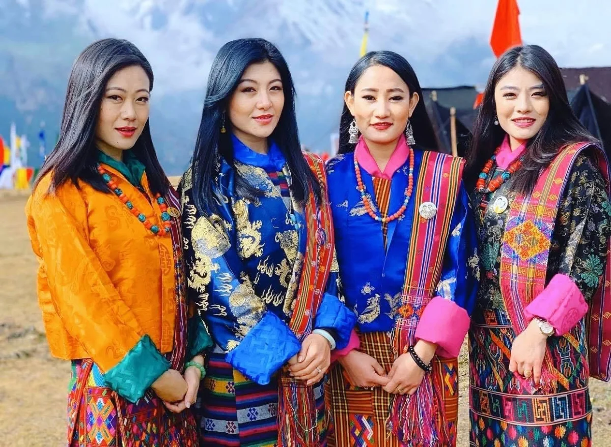 Bhutanese Women in Kira and different pattern Rachu