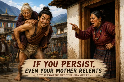 If You Persist, Even Your Mother Relents - A Story from the life of Drukpa Kunley