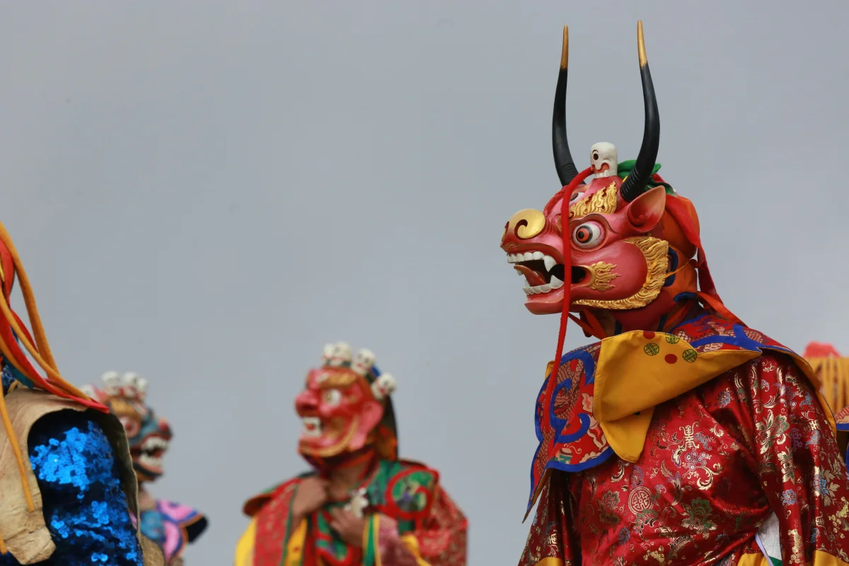 Zhabdrung Ngawang Namgyal: Founder of Bhutan - mask dance tshechu bhutan large